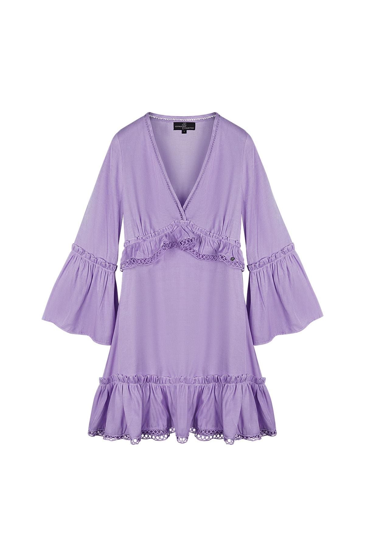 Ruffle purple dress