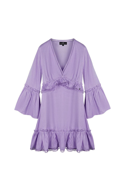 Ruffle purple dress